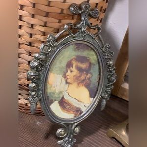 Small antique Italian art brass frame